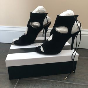 Aquazzura ‘Sexy Thing 105’ Size: 36.5 Black Suede